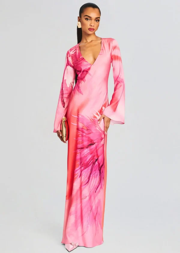 Trending*Retrofete Abira Long Dress Pink