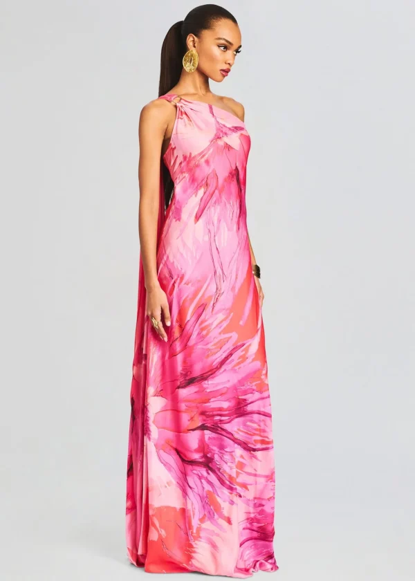 Resort '24*Retrofete Abira One Shoulder Long Dress Pink