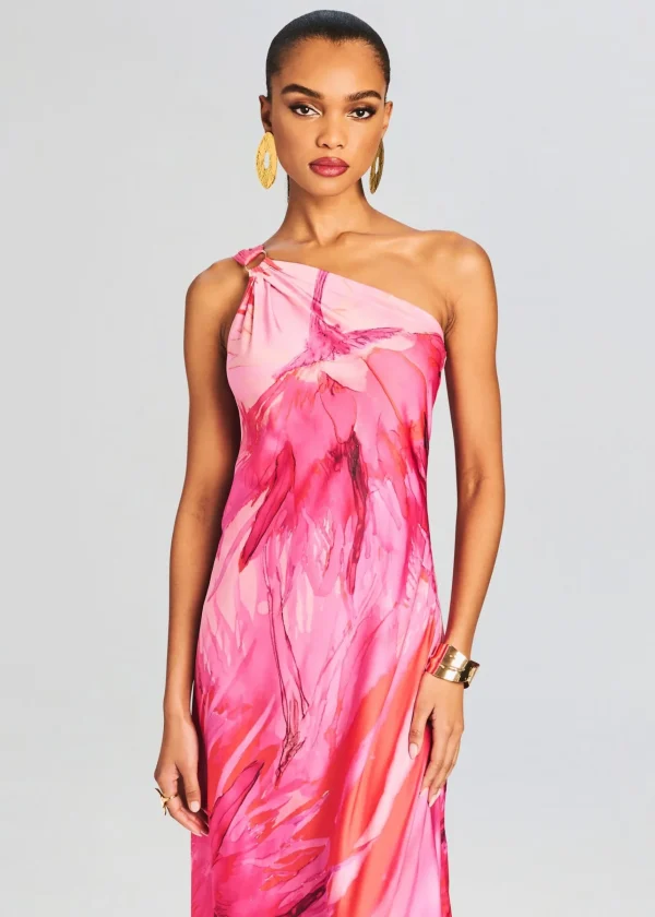 Resort '24*Retrofete Abira One Shoulder Long Dress Pink