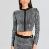 Jackets*Retrofete Aero Embellished Knit Jacket Black/Silver