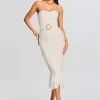 Honeymoon Looks*Retrofete Aisha Midi Dress White