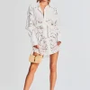 Bridal Shower*Retrofete Aisha Shirt Dress White