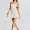 Honeymoon Looks*Retrofete Aisha Short Dress White