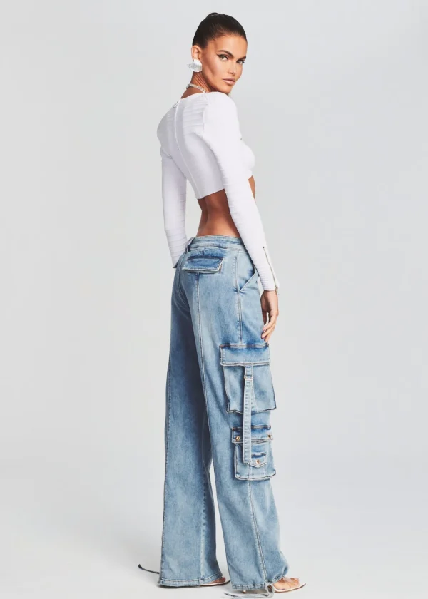 Denim*Retrofete Alejandra Cargo Pant Vintage Celeste