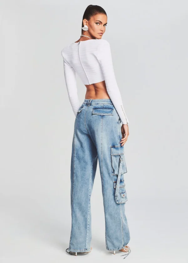 Bottoms*Retrofete Alejandra Cargo Pant Vintage Celeste