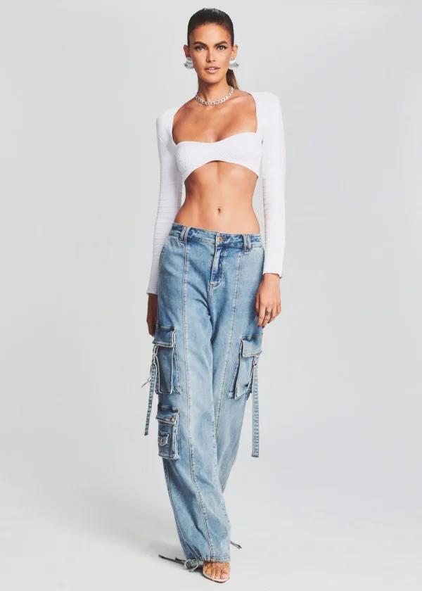 Bottoms*Retrofete Alejandra Cargo Pant Vintage Celeste