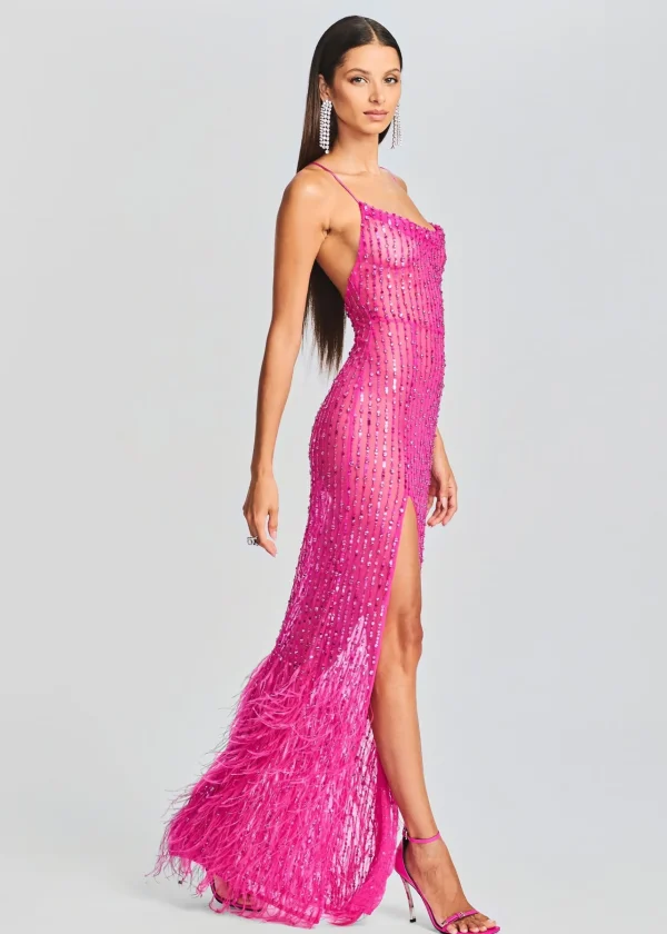 Gowns*Retrofete Alessandra Embellished Dress Knockout Pink