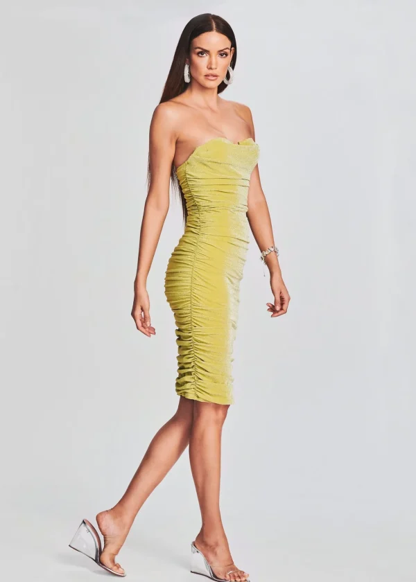 Midi*Retrofete Alex Dress Green Lime Lurex