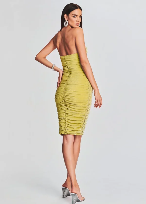 Midi*Retrofete Alex Dress Green Lime Lurex