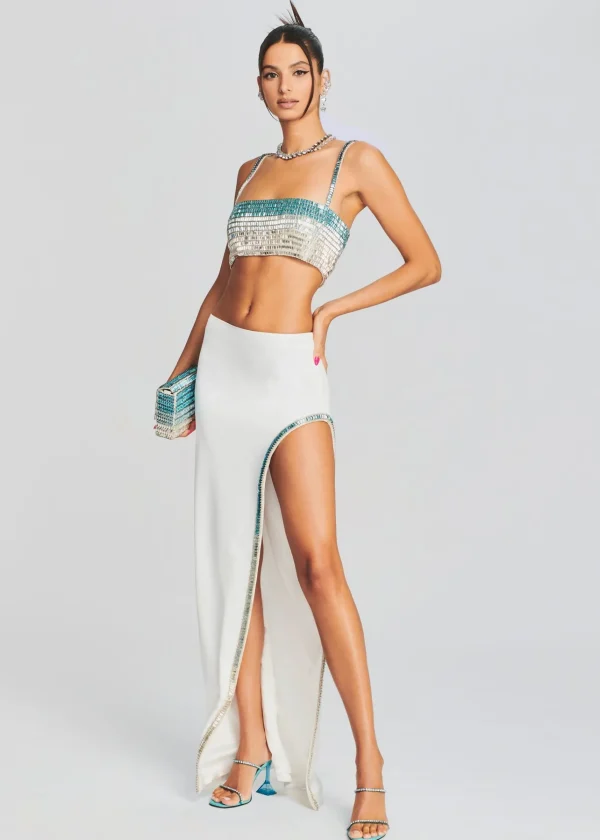Guest Of*Retrofete Aline Skirt White/Blue