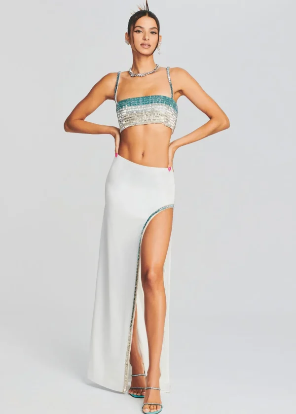 Bachelorette Party*Retrofete Aline Skirt White/Blue