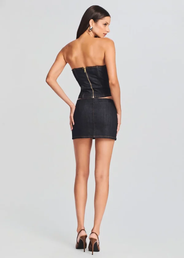 Day to Night*Retrofete Allie Denim Top Rinse