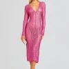 Sheer Bliss*Retrofete Allison Crochet Cardigan Malibu Pink
