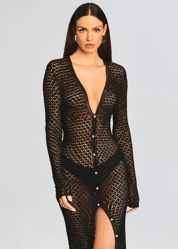 Spring Knits*Retrofete Allison Crochet Cardigan Black