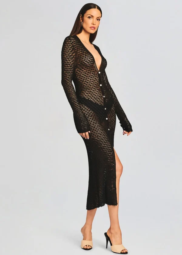 Spring Knits*Retrofete Allison Crochet Cardigan Black