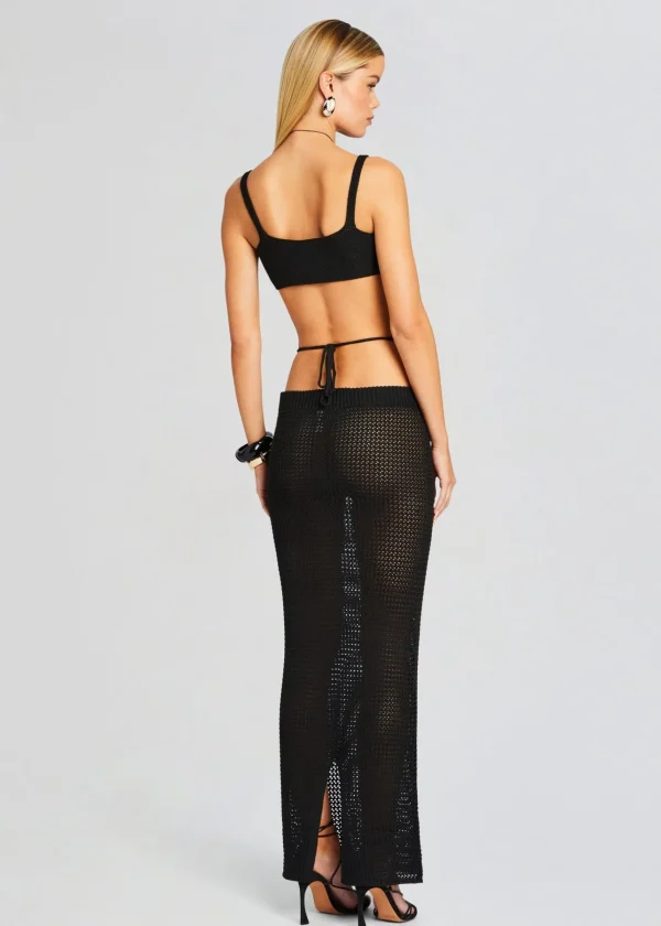 Bottoms*Retrofete Alma Knitted Skirt Black