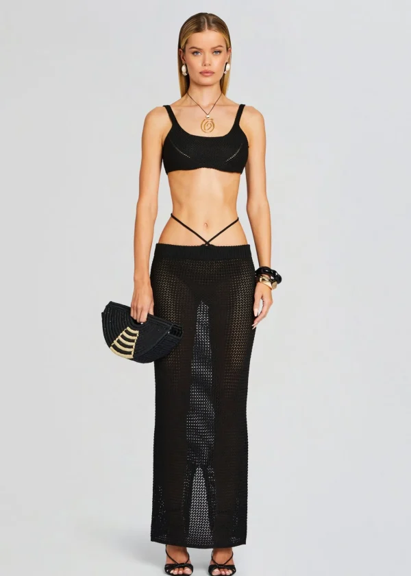 Tropical Hues*Retrofete Alma Knitted Top Black