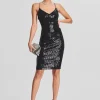 RETROFÊTE*Retrofete Amber Sequin Knit Dress Black