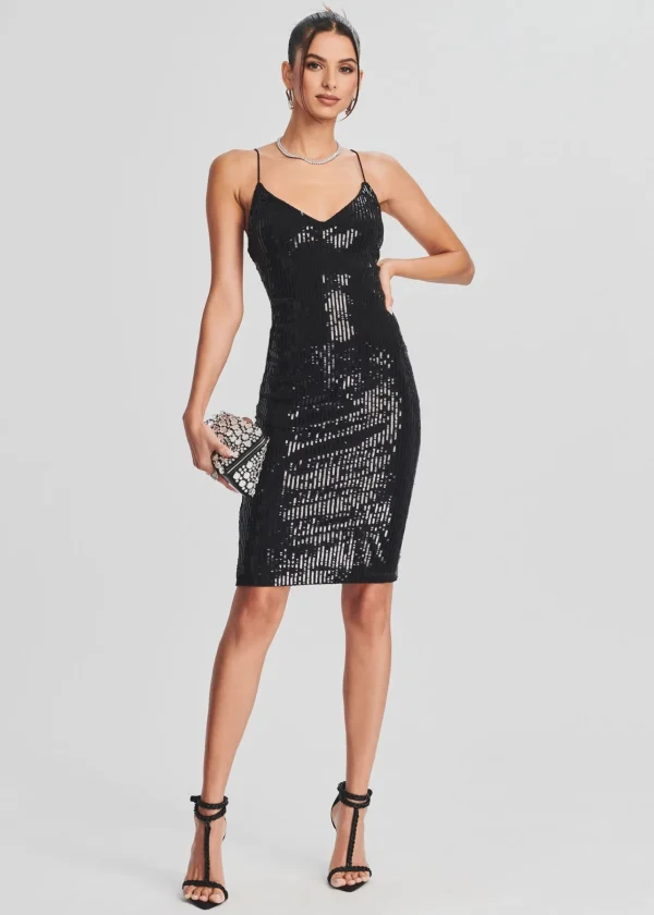 Dresses*Retrofete Amber Sequin Knit Dress Black