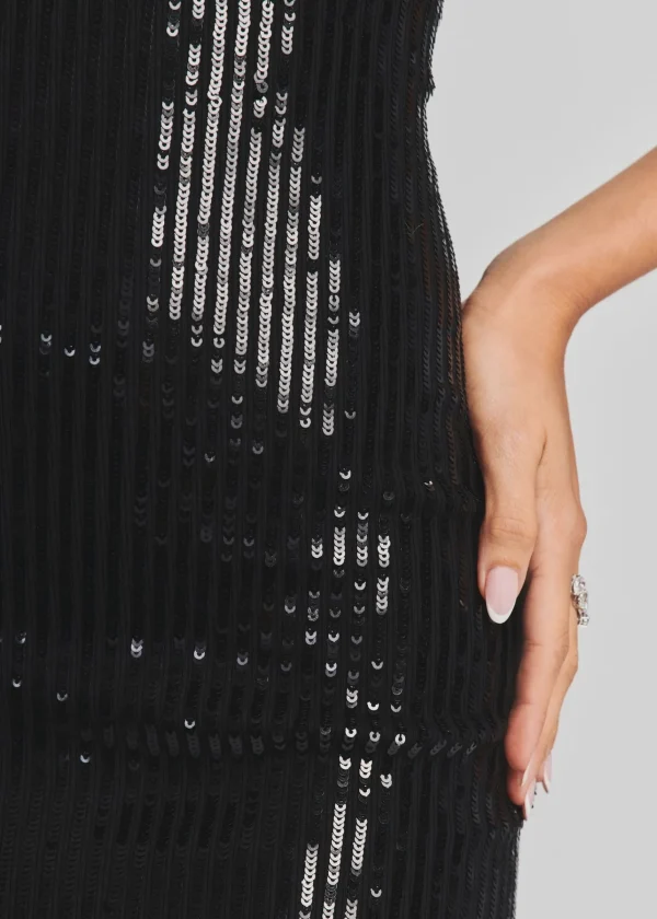 Dresses*Retrofete Amber Sequin Knit Dress Black