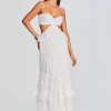 Honeymoon Looks*Retrofete Ame Long Dress Off White