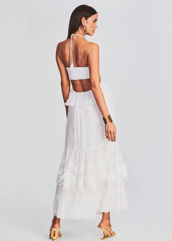 Honeymoon Looks*Retrofete Ame Long Dress Off White