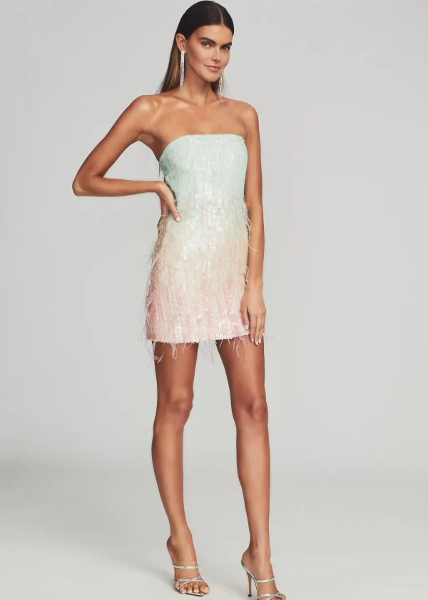 Guest Of*Retrofete Anastasia Sequin Dress Feather
