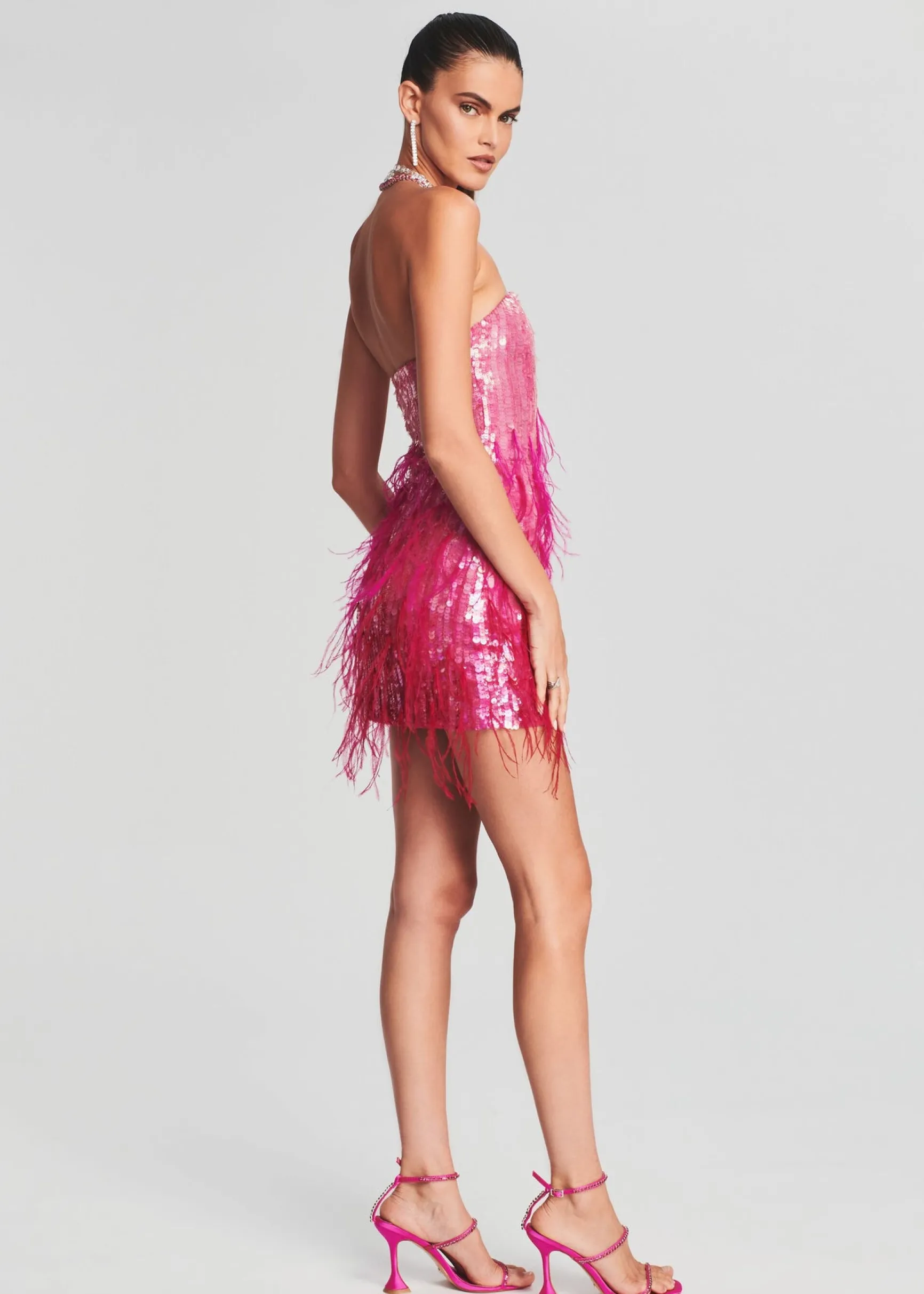 anastasia_sequin_feather__2-12.webp Exclusively Ours*Retrofete Anastasia Sequin Feather Dress Fuchsia