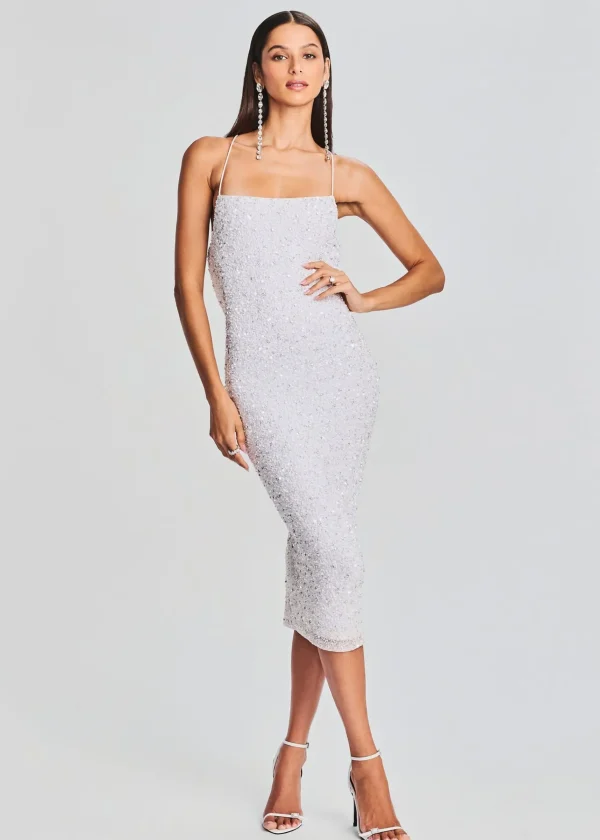 The Destination Bride*Retrofete Andie Sequin Dress White