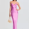 Guest Of*Retrofete Andie Silk Gown Rose Bud