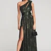 RETROFÊTE*Retrofete Andrea Maxi Dress Green Print