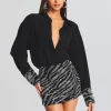 Subtle Shimmer*Retrofete Andrea Shirt Black/Silver