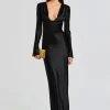 Best Sellers*Retrofete Anna Cowl Evening Dress Black