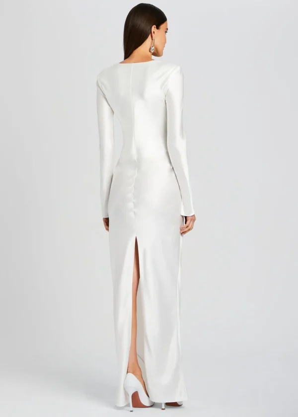 Reception Dresses*Retrofete Anna Cowl Evening Dress White