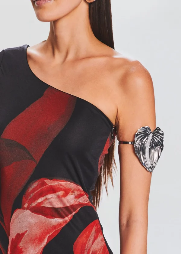 Guest Of*Retrofete Anthurium Crystal Arm Band Silver