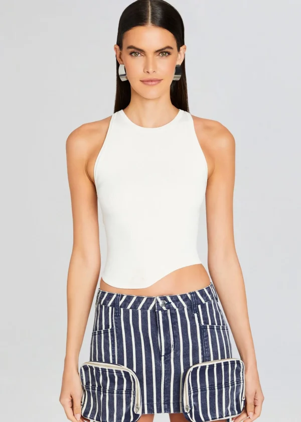 Spring Knits*Retrofete Aqua Tank White