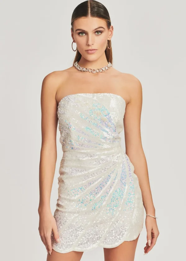 Dresses*Retrofete Arabelle Sequin Dress White