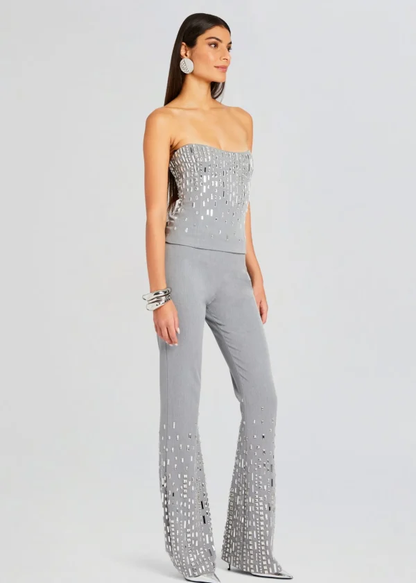RETROFÊTE*Retrofete Aram Embellished Pant Gray/Silver