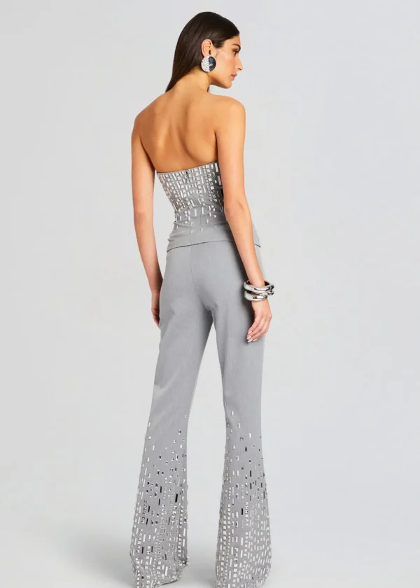 Night Out*Retrofete Aram Embellished Pant Gray/Silver