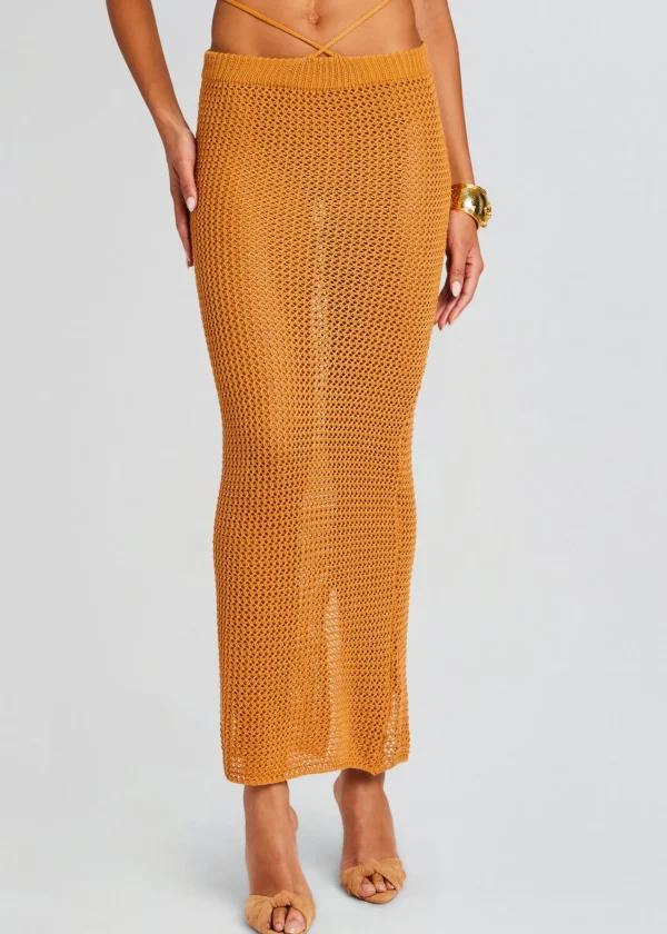 Spring Knits*Retrofete Aria Knitted Skirt Tobacco