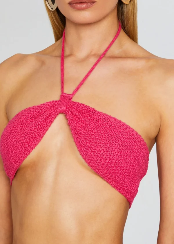 Swim*Retrofete Aria Knitted Top Hot Pink