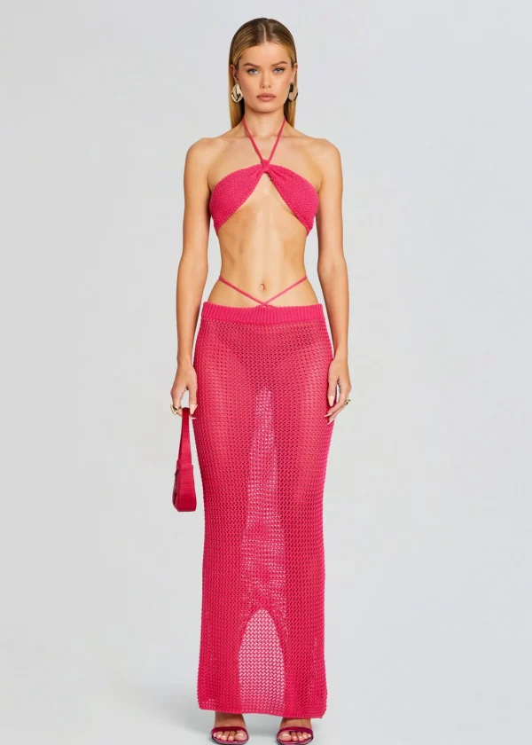 Tropical Hues*Retrofete Aria Knitted Top Hot Pink