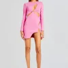 Night Out*Retrofete Ariel Long Sleeve Mini Dress Pink