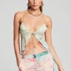 Final Sale*Retrofete Arlene Silk Top Watercolor Marble