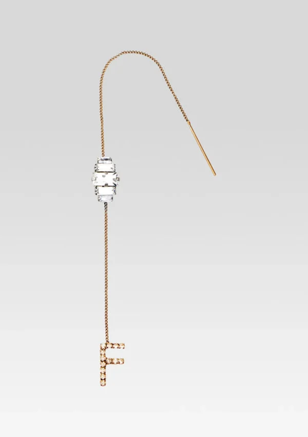 Bridal Shower*Retrofete Aster Letter Earring Gold