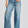 Bottoms*Retrofete Aston Wide Leg Jean Bayside