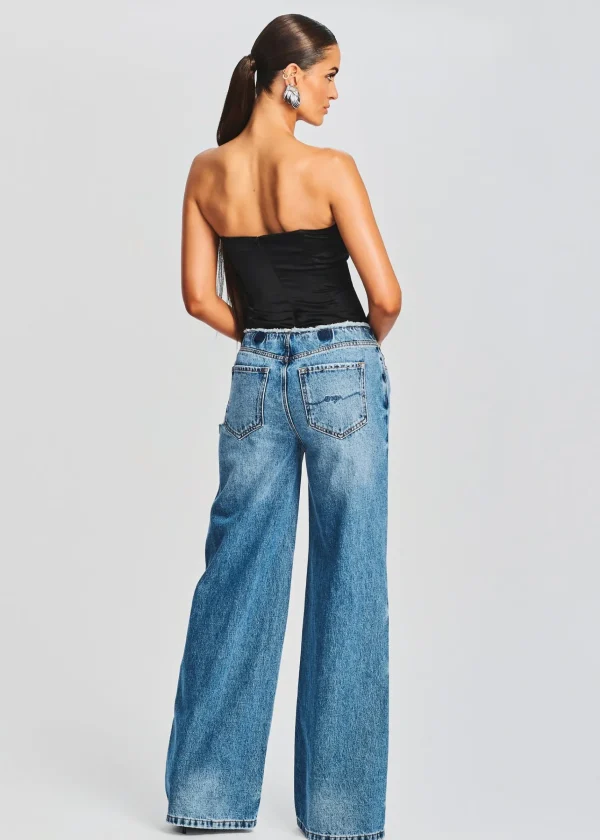 Bottoms*Retrofete Aston Wide Leg Jean Bayside