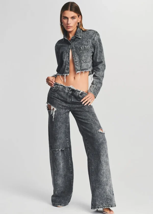 Denim*Retrofete Aston Wide Leg Jean Smoke Black
