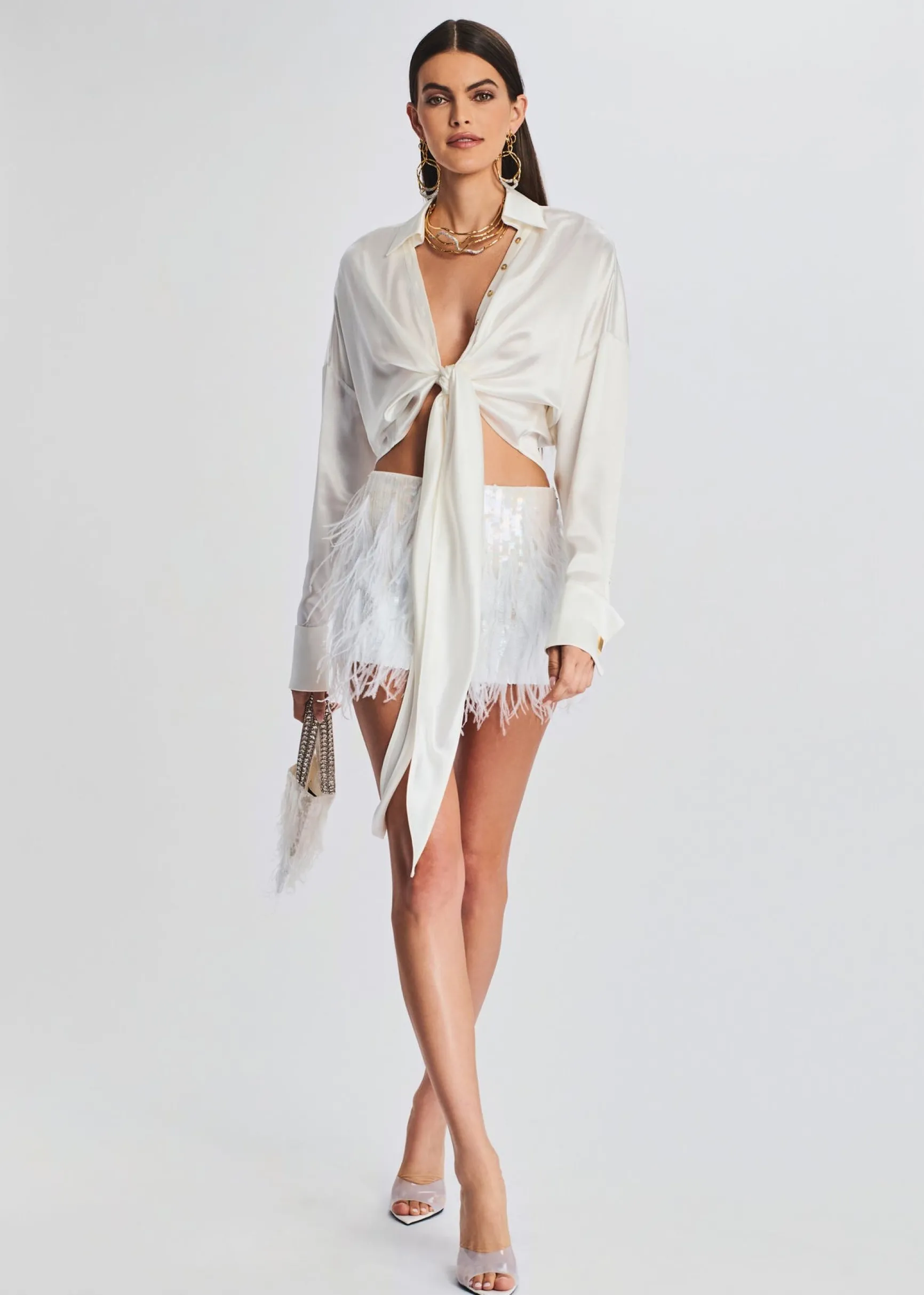 athana_sequin_feather_ski_5-5.webp Subtle Shimmer*Retrofete Athana Sequin Feather Skirt White