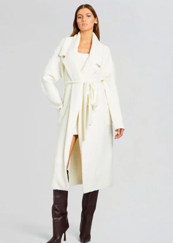 Tops*Retrofete Athena Boucle Robe Winter White